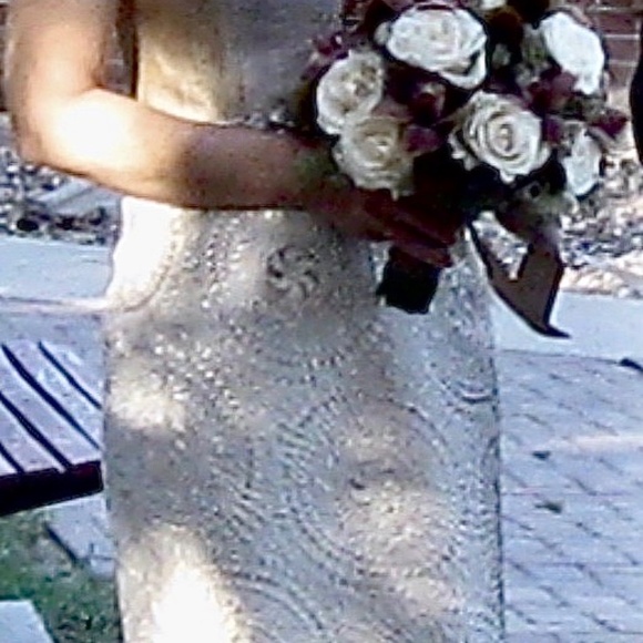 Kay Unger Cocktail Dress with Bolero Jacket formal rose taupe; Women size US 4 - Picture 3 of 15